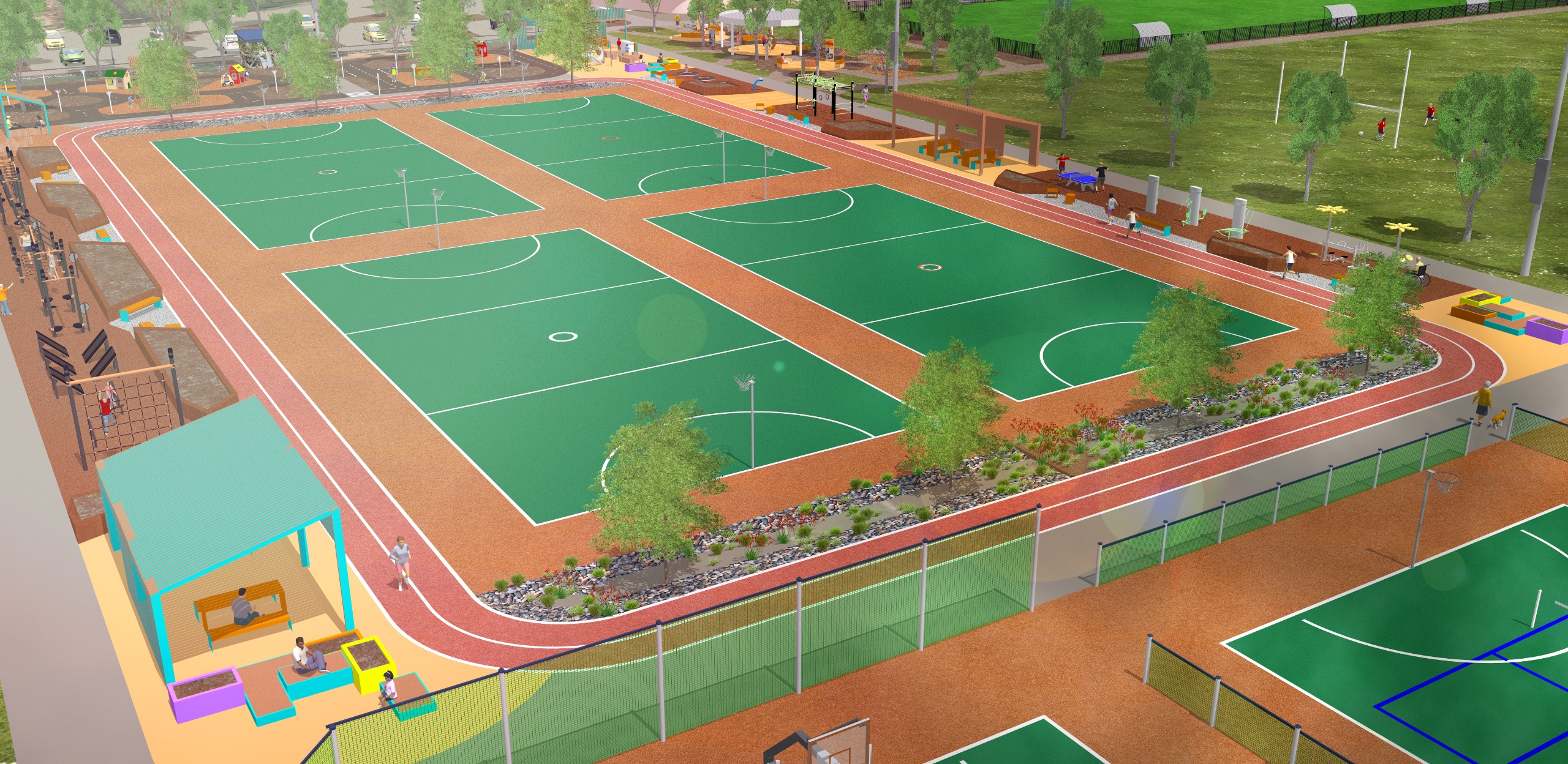 Mansell Reserve Netball Courts 